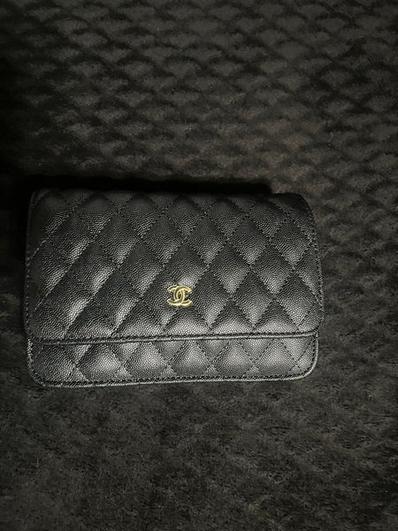Chanel Black Quilted Caviar Jumbo Double Flap Bag