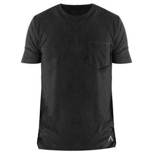 North and Acrux Mens Tri Blend Pocket Size Medium Black Crew Neck Tshirt New