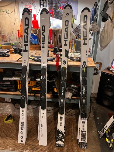 Used Racing Slalom Skis With Bindings Max Din 16 World Cup Rebels i.SL Skis