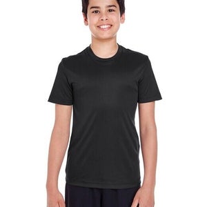 Team 365 Boys Youth Zone Size Extra Small Black Performance Top Tshirt TT11Y New