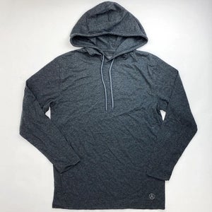 North And Acrux Womens Size L Dark Grey Heather Hooded Long Sleeved Tshirt New