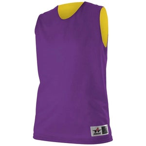Alleson Athletic Womens 560RW L  Purple Gold Reversible Mesh Practice Jersey New