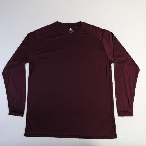 BSN Sport Mens Performance Apparel Size Extra Large Maroon Long Sleeve Shirt New
