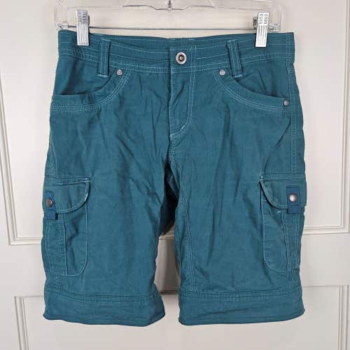 KUHL Cargo Shorts Womens Size 4 Green Hiking Outdoors Casual Ladies