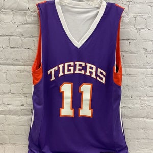 Game Gear Unisex Mesh Reversible Size M Tigers Purple White Practice Jersey New