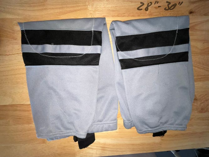 Gray Hockey Socks With Black Stripes M/L Used