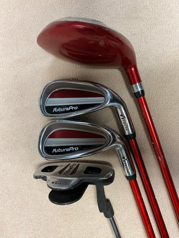 Junior Used Right Handed Titech future pro Clubs (Full Set) Uniflex 4 Pieces