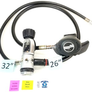 Sherwood Brut Scuba Dive Regulator Set Yoke, 1st & 2nd Stage + Inflator Hose