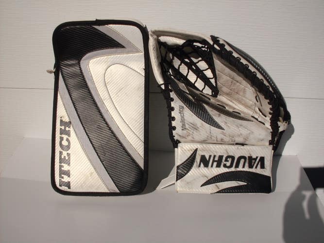 Used Vaughn Regular Senior Glove and Blocker