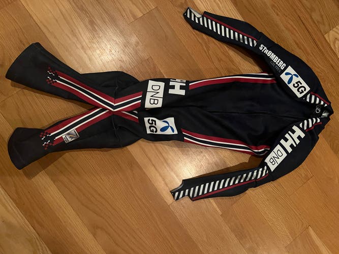 Unisex Medium Helly Hansen Norwegian National Team Padded Ski Suit FIS Legal