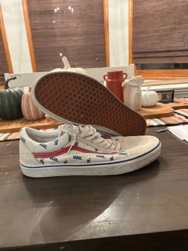 White Men's Size 13 (Women's 14) Vans Shoes