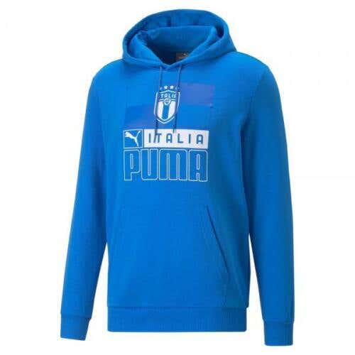 NWT men’s S/small Puma Italia/Italy FIGC pullover hoodie 767126-03 ultra blue