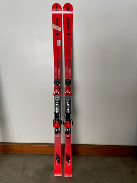 Used 2021 Atomic 183 cm Racing Redster FIS GS Skis With Bindings Max Din 18