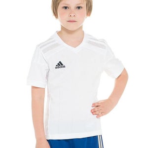Adidas Boys Youth Regista 14 Size M White Short Sleeve Soccer Jersey Top New $40