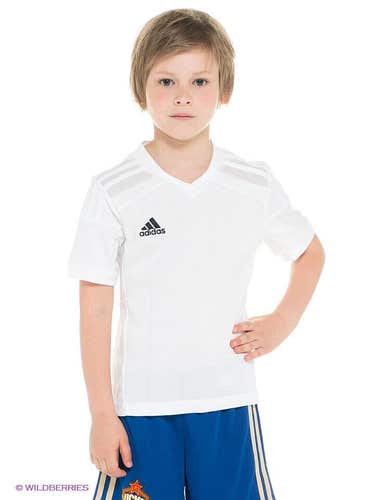 Adidas Boys Youth Regista 14 Size M White Short Sleeve Soccer Jersey Top New $40