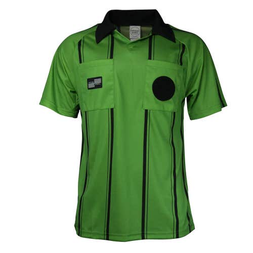 Official Sports International Mens USSF Economy Green Referee Soccer Jersey NWT