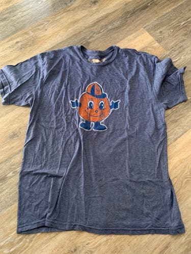 Blue Used Men's Syracuse Orange Man T-shirt