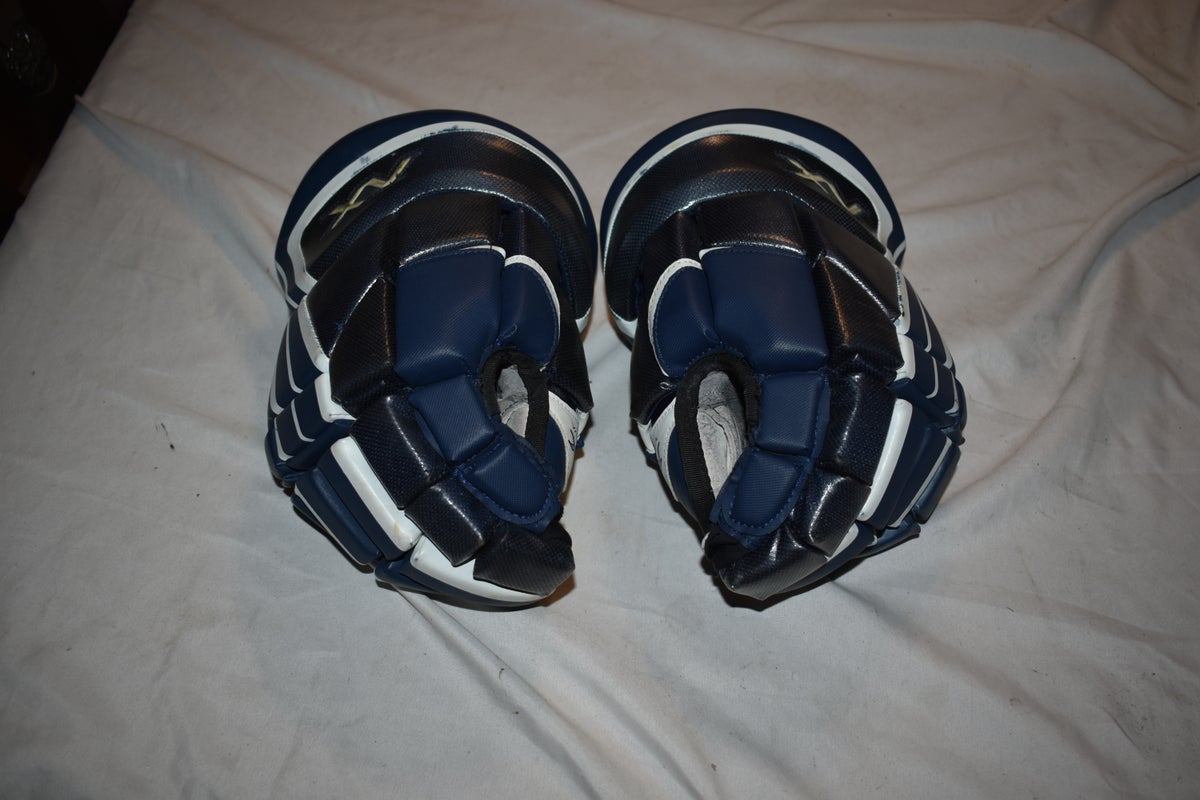 Bauer Vapor XV Hockey Gloves, Nike AIR/Dri Fit, Blue/White, 15 Inches - Great Condition!