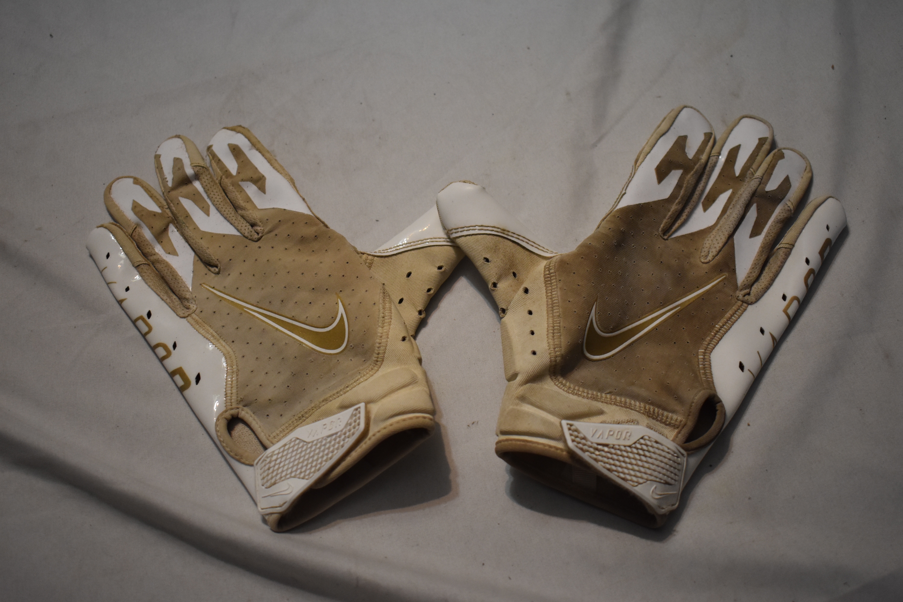 Nike Vapor Football Gloves, White, XL