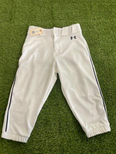 White Youth Men's Used Small Under Armour Game Pants