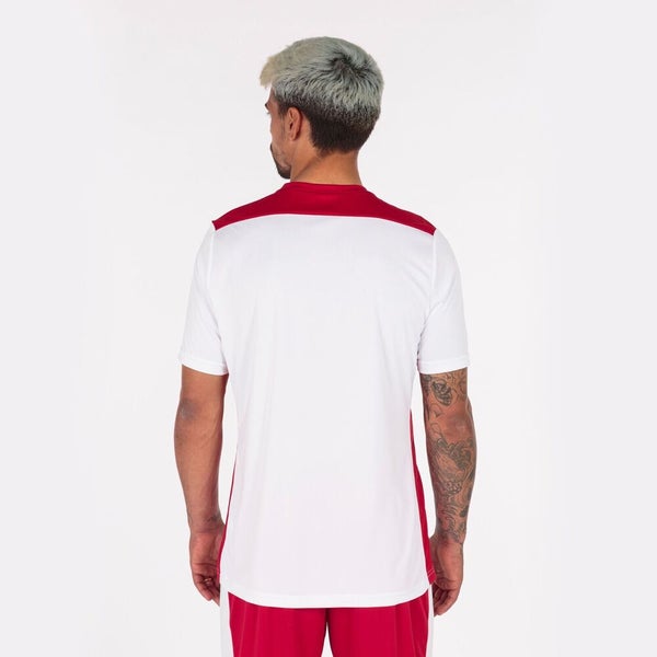 Joma Mens Championship VI Size Extra Small White Red Short Sleeve Shirt NWT $25