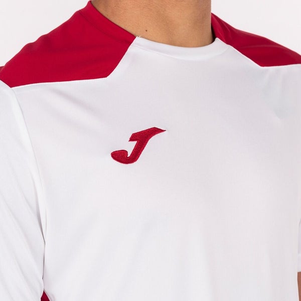 Joma Mens Championship VI Size Extra Small White Red Short Sleeve Shirt NWT $25
