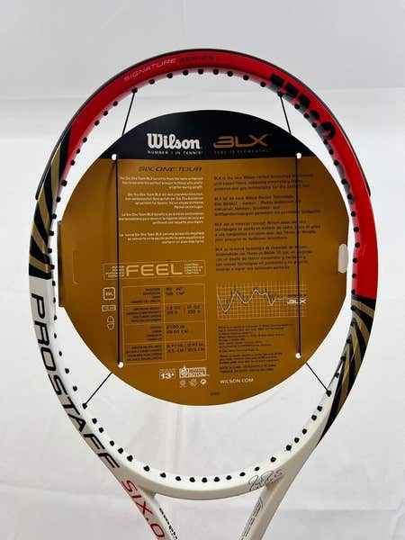 NEW Wilson BLX Six One Pro Staff 90 2012, 4 3/8 Roger Federer