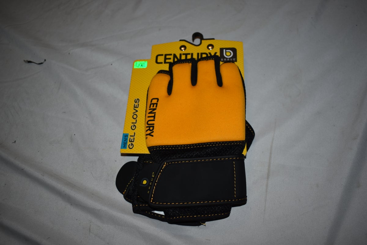 NEW - Century Brave Gel Training Gloves, Yellow/Black, L/XL