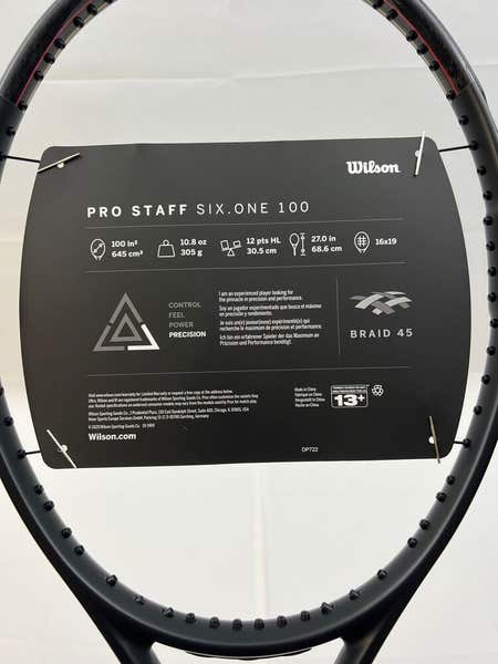 NEW Wilson Pro Staff Six One 100 V13, 4 1/2 | SidelineSwap