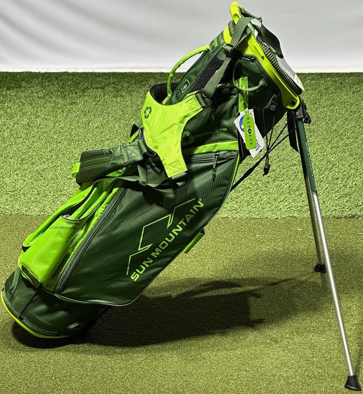 Sun Mountain EcoLite Stand Carry 4-Way Golf Bag Green-Rush-Green New #91233