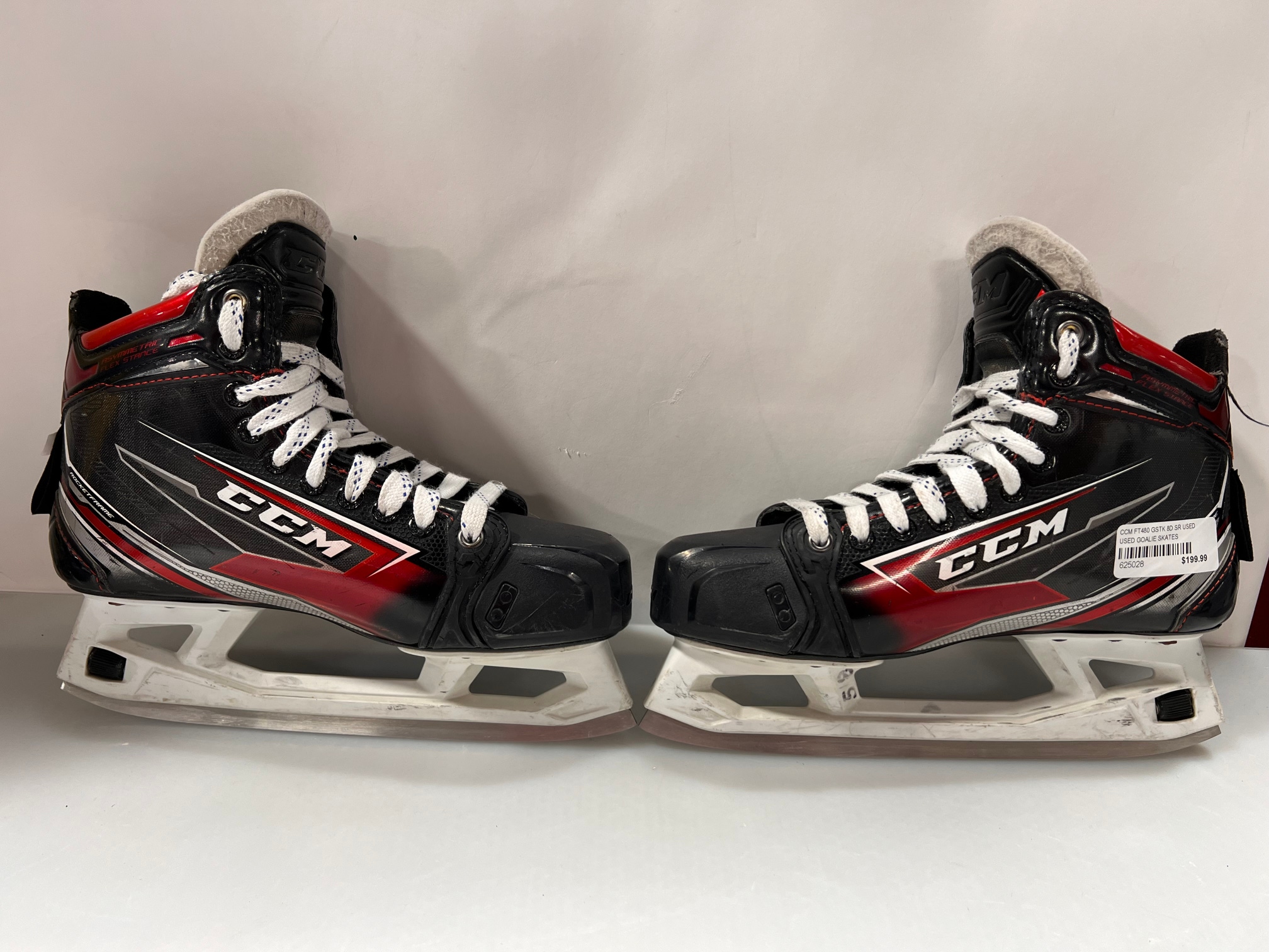 Senior Used CCM Jetspeed FT480 Hockey Goalie Skates Regular Width Size 8