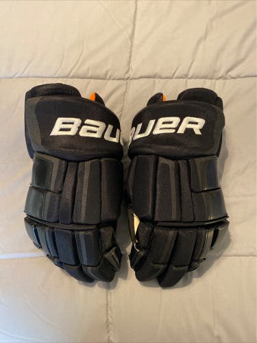 New Bauer Supreme One 60 Hockey Gloves Size 15 - Black