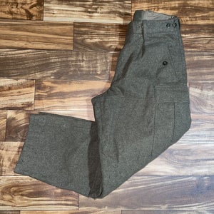 Vintage 1960s K Begemann Cargo Military Pants German Wool Army Pants Mens 32x30