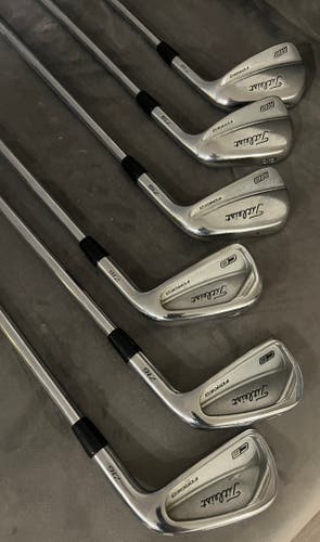 Used Men's Titleist Right Handed 716 CB Iron Set Extra Stiff Flex 6 Pieces Steel Shaft
