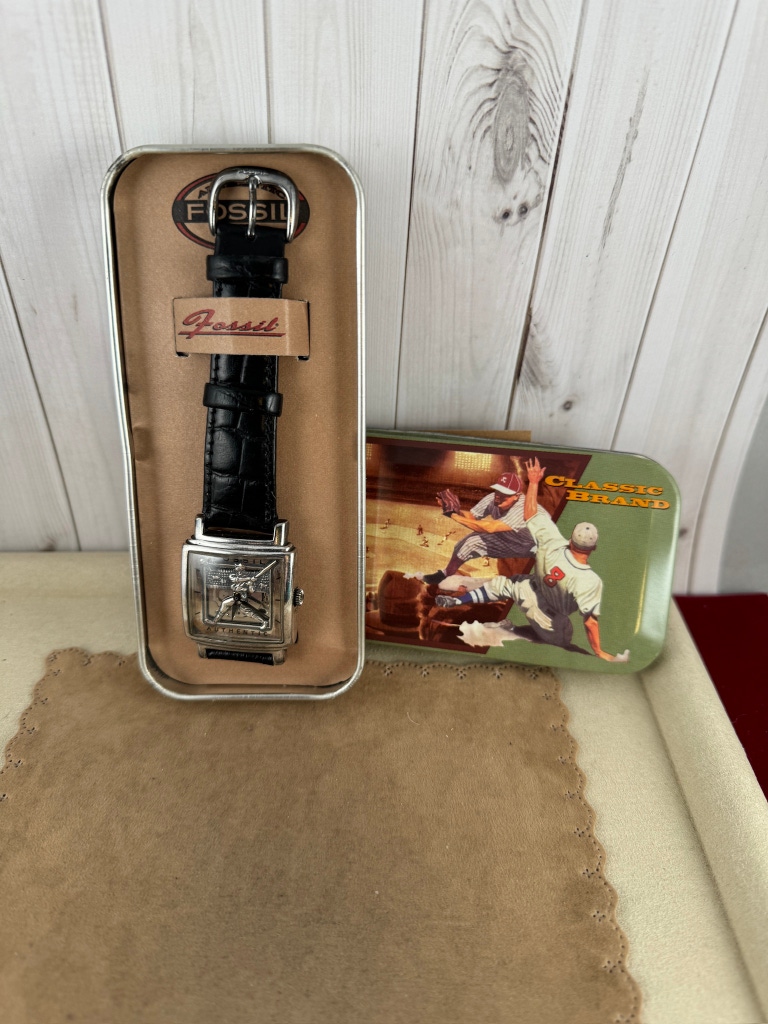 Vintage Limited Edition Baseball Watch Fossil Quartz
