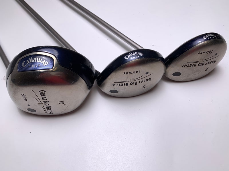 Callaway Great Big Bertha II Wood Set 1 5 7 | 10* GBB System 60 Firm Graphite RH