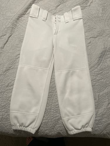 White Girls Small Mizuno Game Pants