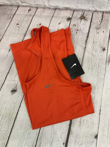 Nike Womens DriFIT Team Balance 728512 Size S Orange Racerback Tank Top New $25