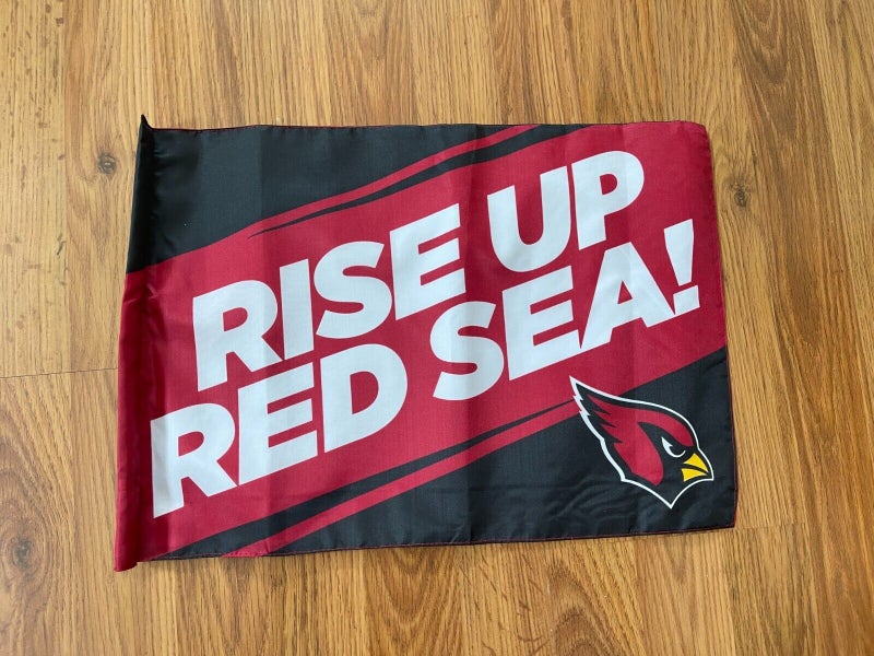 Arizona Cardinals NFL FOOTBALL RISE UP RED SEA Promo Fan Cave Mini Banner Flag!