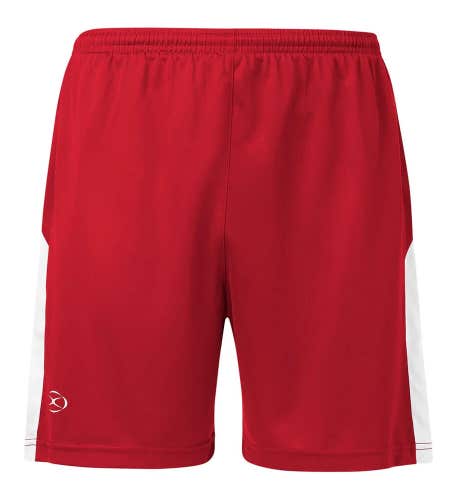 Xara Youth Unisex Style 2060 Victoria Size Large Red White Soccer Shorts NWT $24