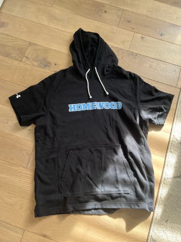 Johns Hopkins Mens Lacrosse Short Sleeve Hoodie