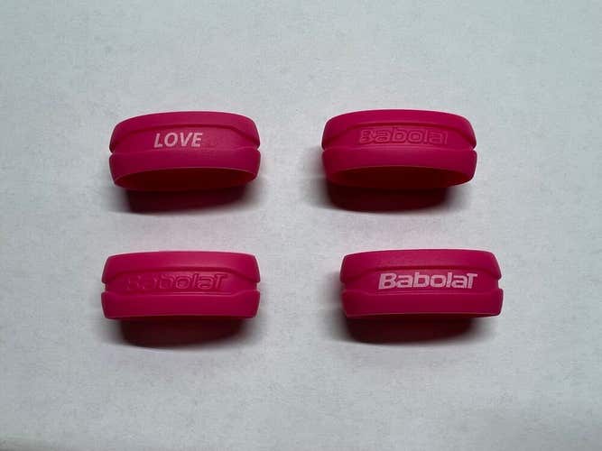 Babolat Pink Love Rubber Grip Band Ring For Tennis Racquets (NEW). Qty: 4
