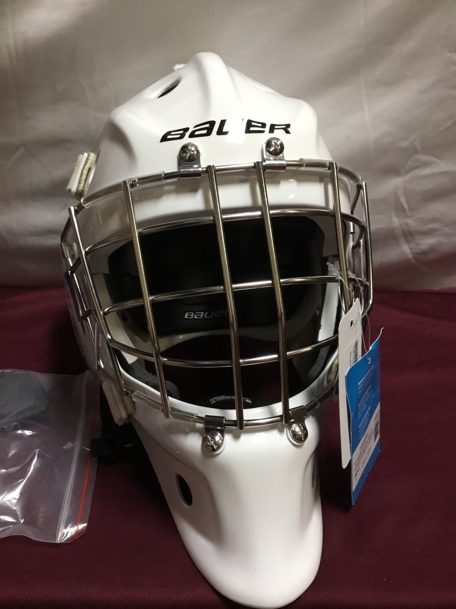 Just Don x BauerX Lambskin Leather Goalie Mask White - SS22 - US