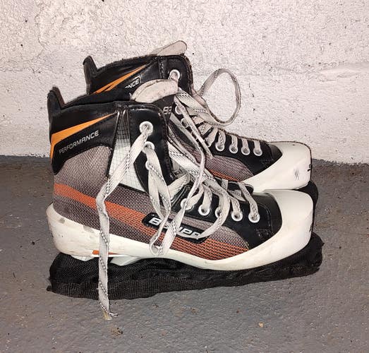 Senior Used Bauer Performance Hockey Goalie Skates Size 8.5