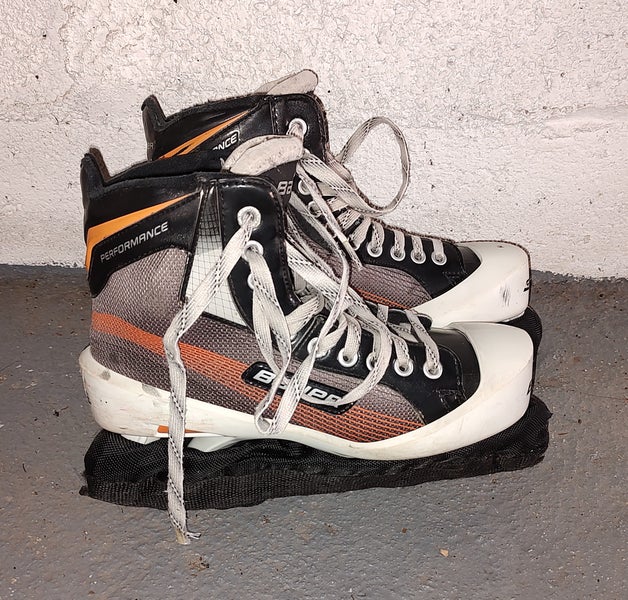Senior Used Bauer Performance Hockey Goalie Skates Size 8.5