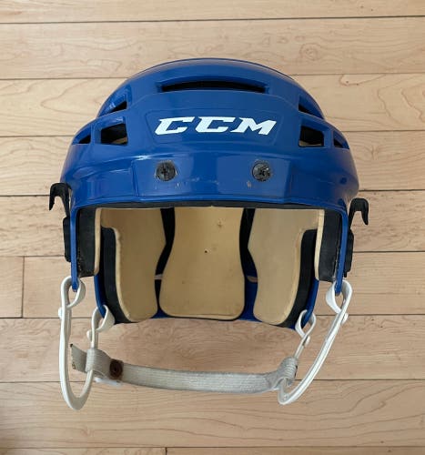 Used CCM Pro Stock Vector V08 Helmet Royal Blue Medium