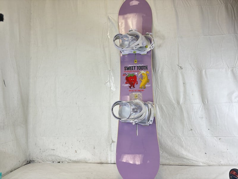 Used Burton Sweet Tooth 145 Cm Women s Snowboard W Now Ipo Bindings