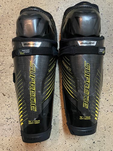 Used Bauer 16"  Supreme 1S Shin Pads