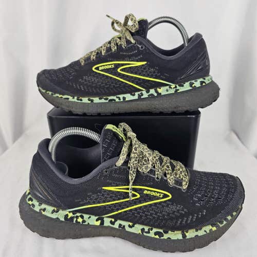 Brooks Glycerin 19 Women’s 9.5  B Electric Cheetah Green Black Running Shoes