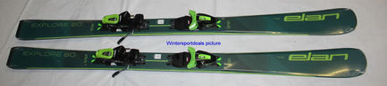 NEW 2024 Elan Explore 80 Skis 168cm with EL 10 GW Bindings size adjustable